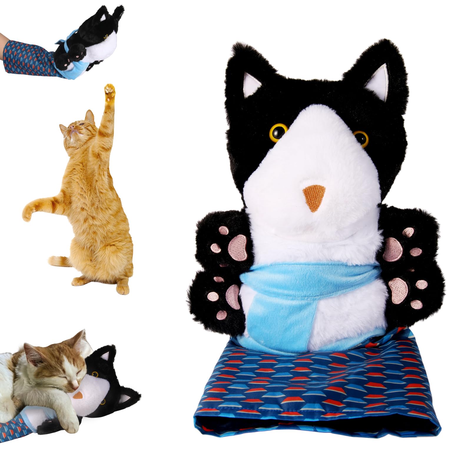 Karate Kitty Puppet Pet Wrestling Puppets Cat Boxing Toy Cat Durable Plush Stuf