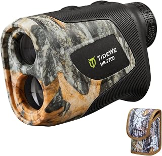 TIDEWE Hunting Rangefinder, Rechargeable Camo Laser Range Finder 700/1000Y | 6X Magnification Range Finder, Distance/Angle/Speed/Continuous Scan Modes, Rechargeable Battery, Water-Resistant, Carry Case