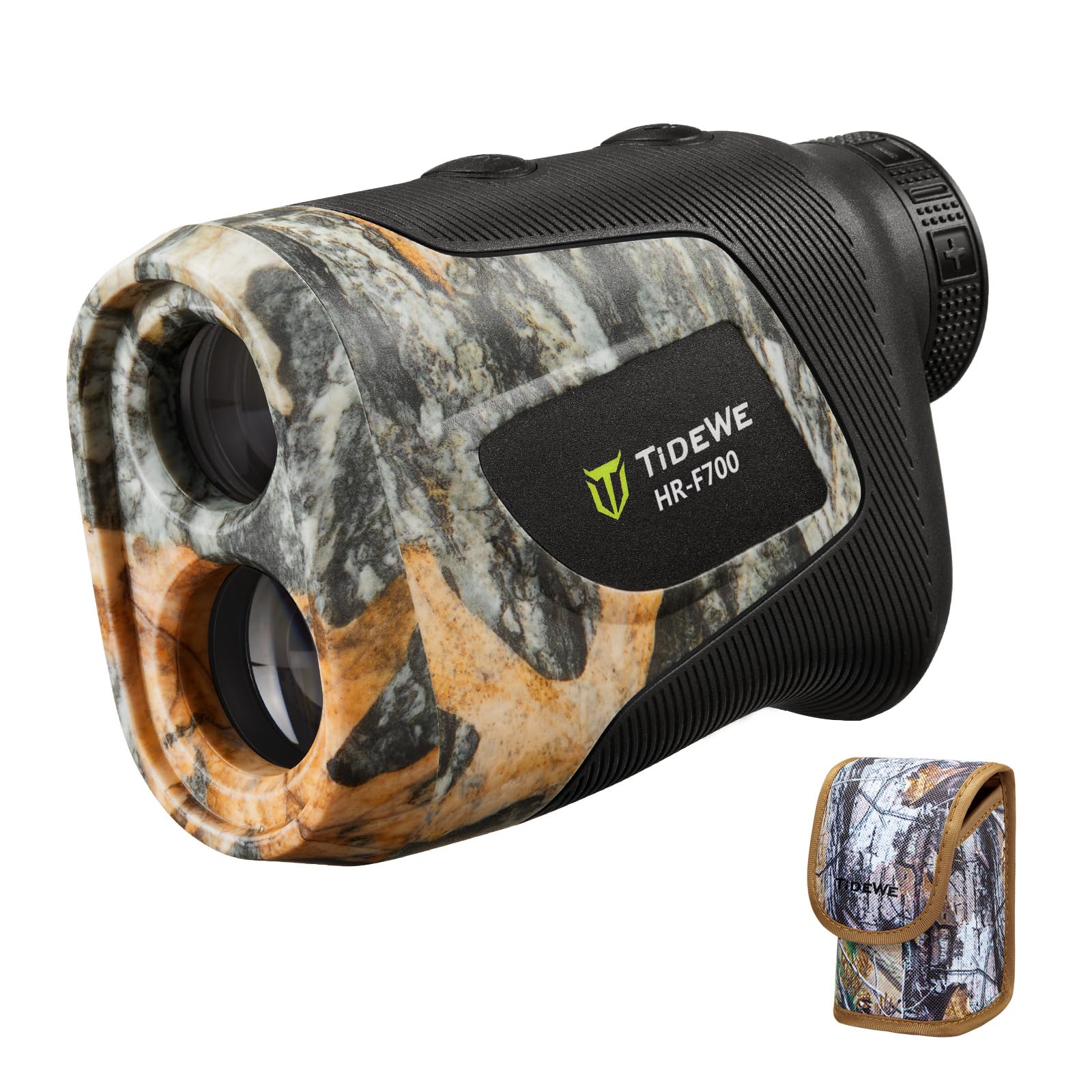 TIDEWE Hunting Rangefinder, Rechargeable Camo Laser Range Finder 700/1000Y | 6X 