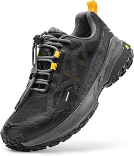 FitVille Extra Wide Men's Hiking Shoes Waterproof Non-Slip Mountain Trekking Shoes Sports Shoes for Walking and Outdoor