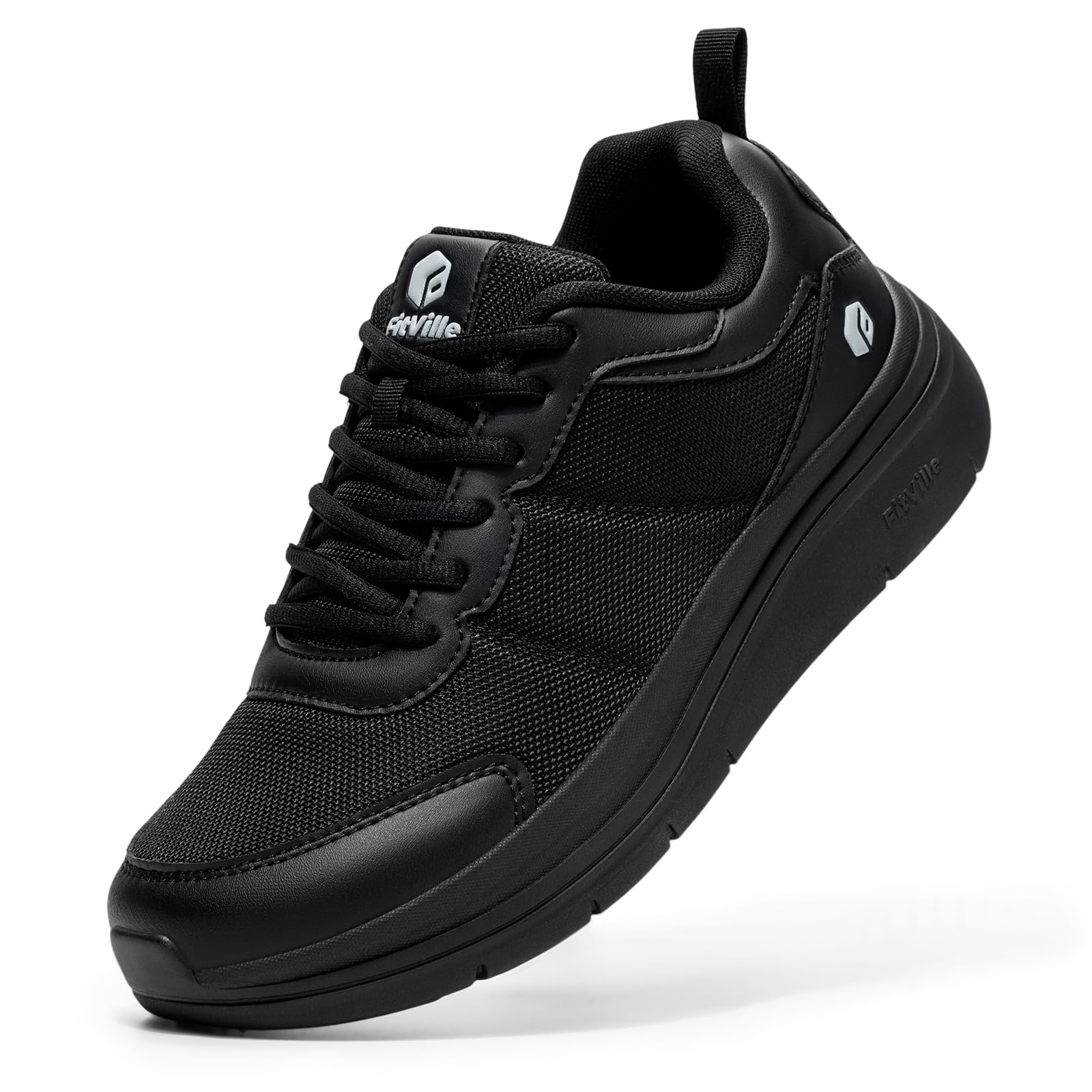 FitVille Extra Wide Walking Shoes Men's Lightweight Casual Shoes Shock Absorptio