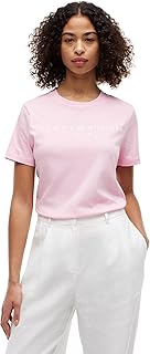 Tommy Hilfiger Women's Short-Sleeved T-Shirt New Crew Neck Tee Slim Fit