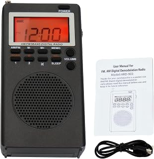 Portable Radio, Spirit Box for Field Investigations, Mini AM/FM Radio with LED Display, USB Charging, Headphone Jack, High Sensitivity, Lightweight Pocket Size, Clear Sound Output