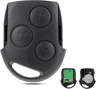 3 Button Remote Key Fob Replacement Black Head for Ford Fiesta MK6 Focus MK2 Mondeo Fusion KA S-Max C-Max Cougar Transit Tourneo Connect Key 433MHz (NO Chip NO Blade）