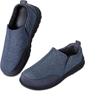 LongBay Men’s Slippers Indoor Outdoor House Shoes with Memory Foam Non-Slip