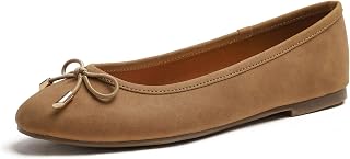 Feversole Women's Fashion Round Toe Ballet Flat Ballet Flats for Women