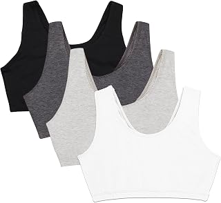 Fruit of the Loom Women's Wireless Cotton Sports Bra, Multipack