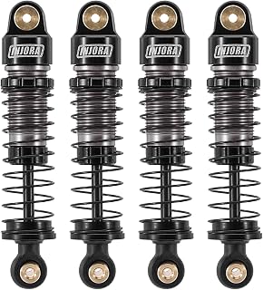 INJORA 40mm Big Bore Aluminum Oil Shock for SCX24, Black