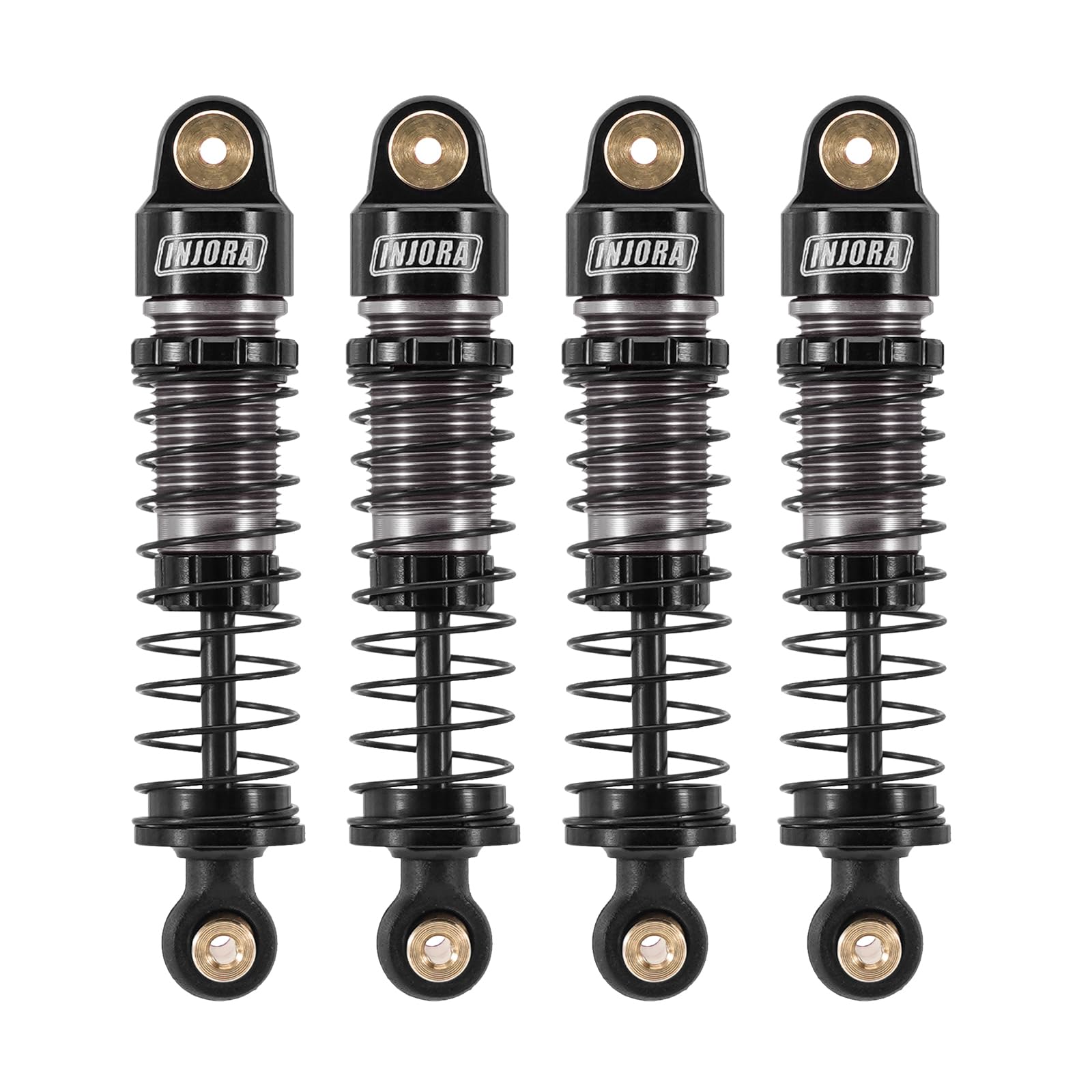 INJORA 40mm Big Bore Aluminum Oil Shock for SCX24, Black