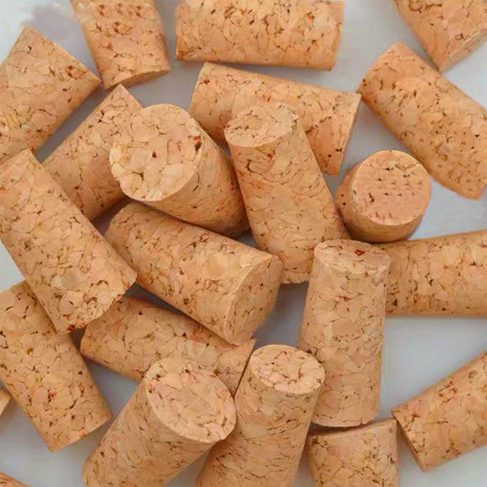 30 Pack Natural Soft Wood Corks, Tapered Cork Wooden Beer Bottle Stopper for Win