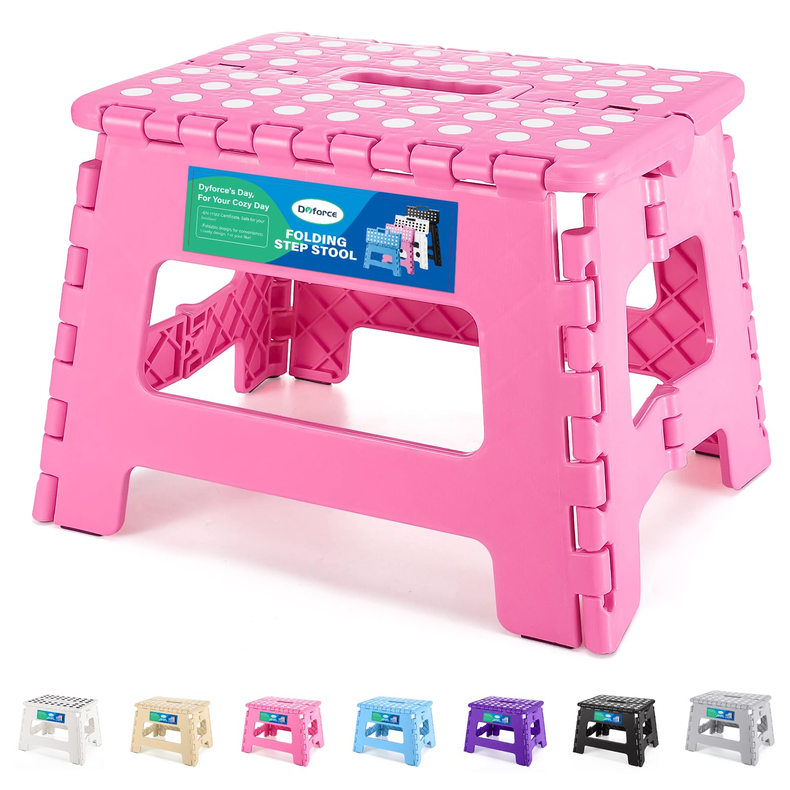 Dyforce Kids Step Stool 9 Inch, 300lbs Folding Step Stool for Toddler | Step sto