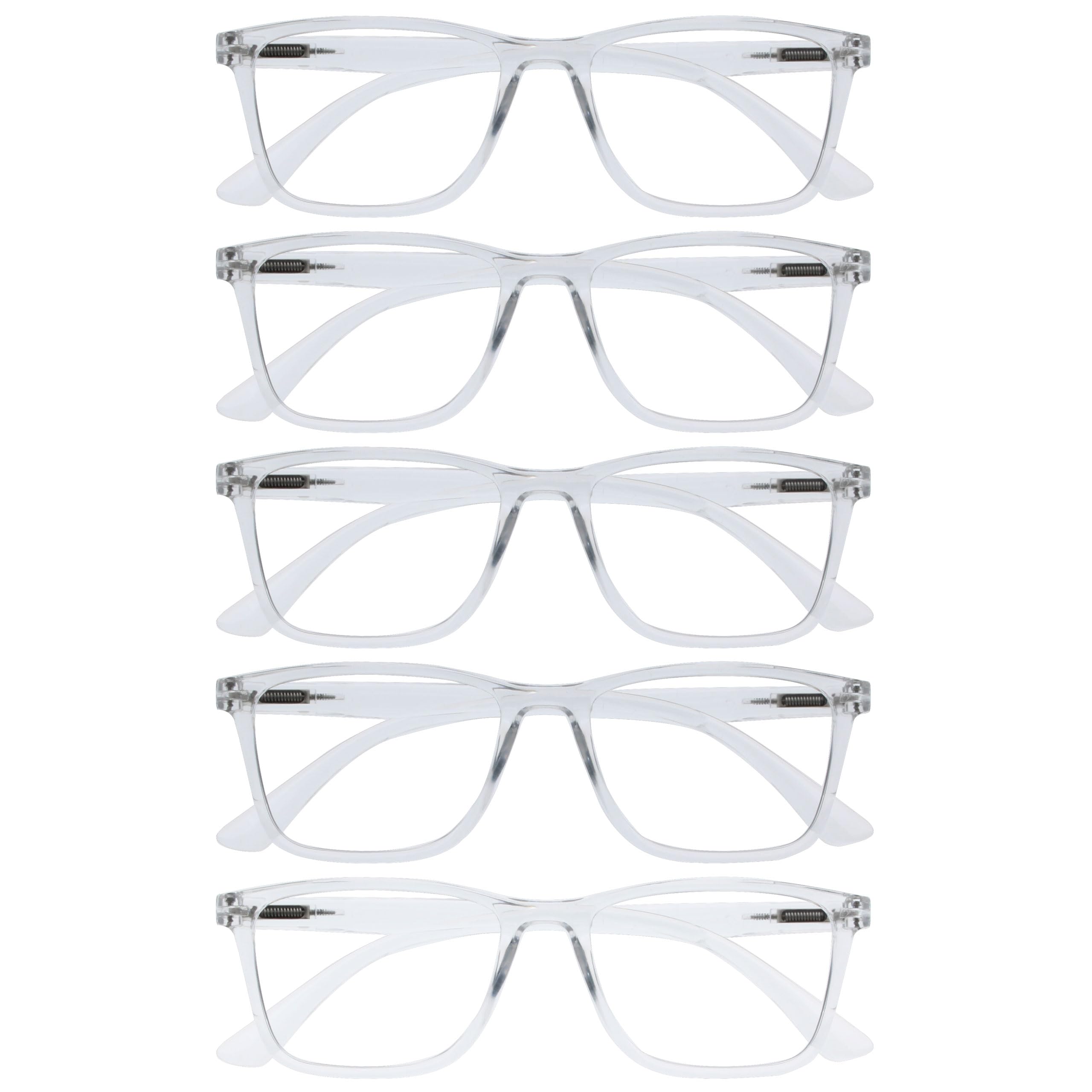 OPULIZE NYX Blue Light Blocking Reading Glasses - Rectangular Frame - UV Anti-Gl