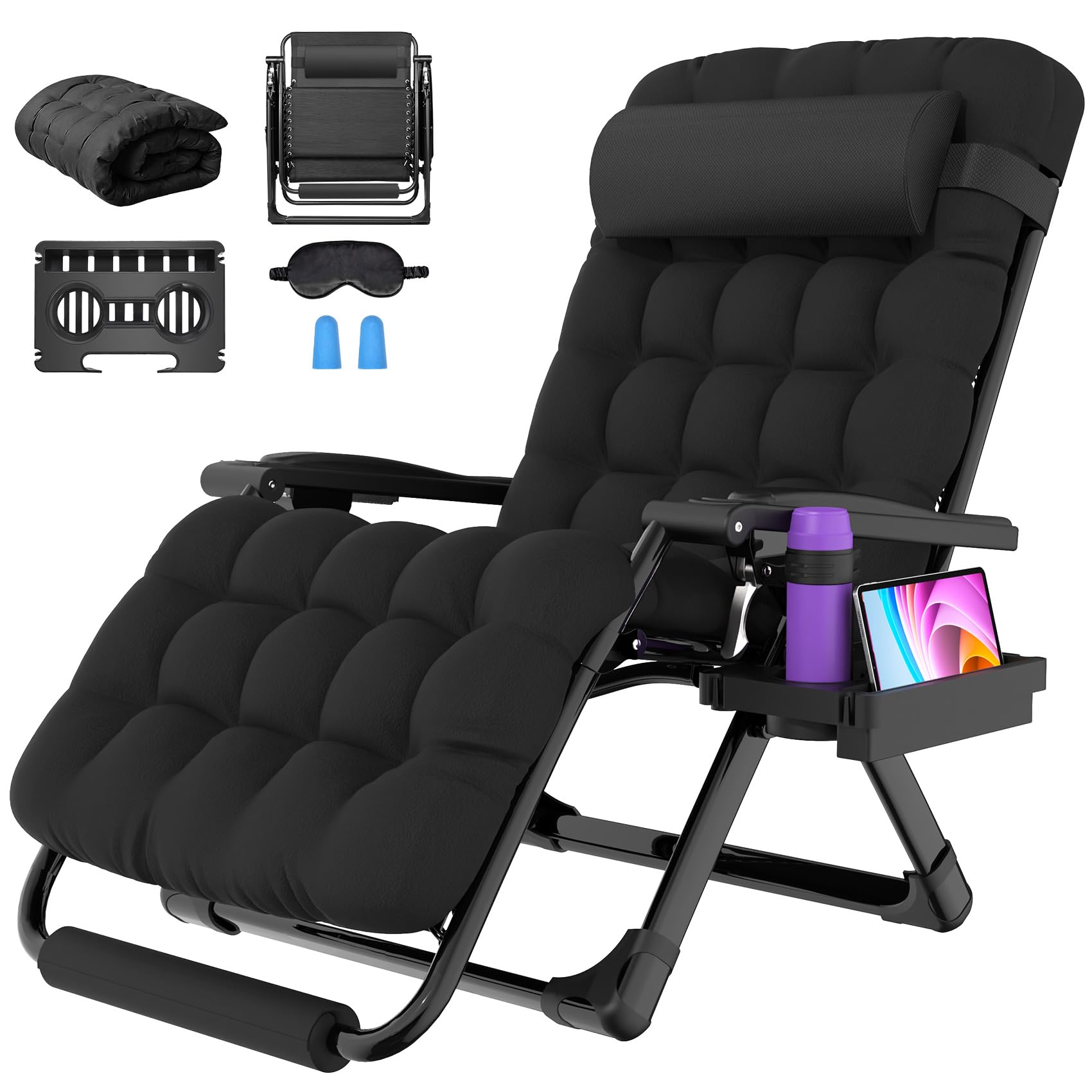 Suteck Oversized Zero Gravity Chair,500LBS 33In XXL Outdoor Recliner Chairs | w/