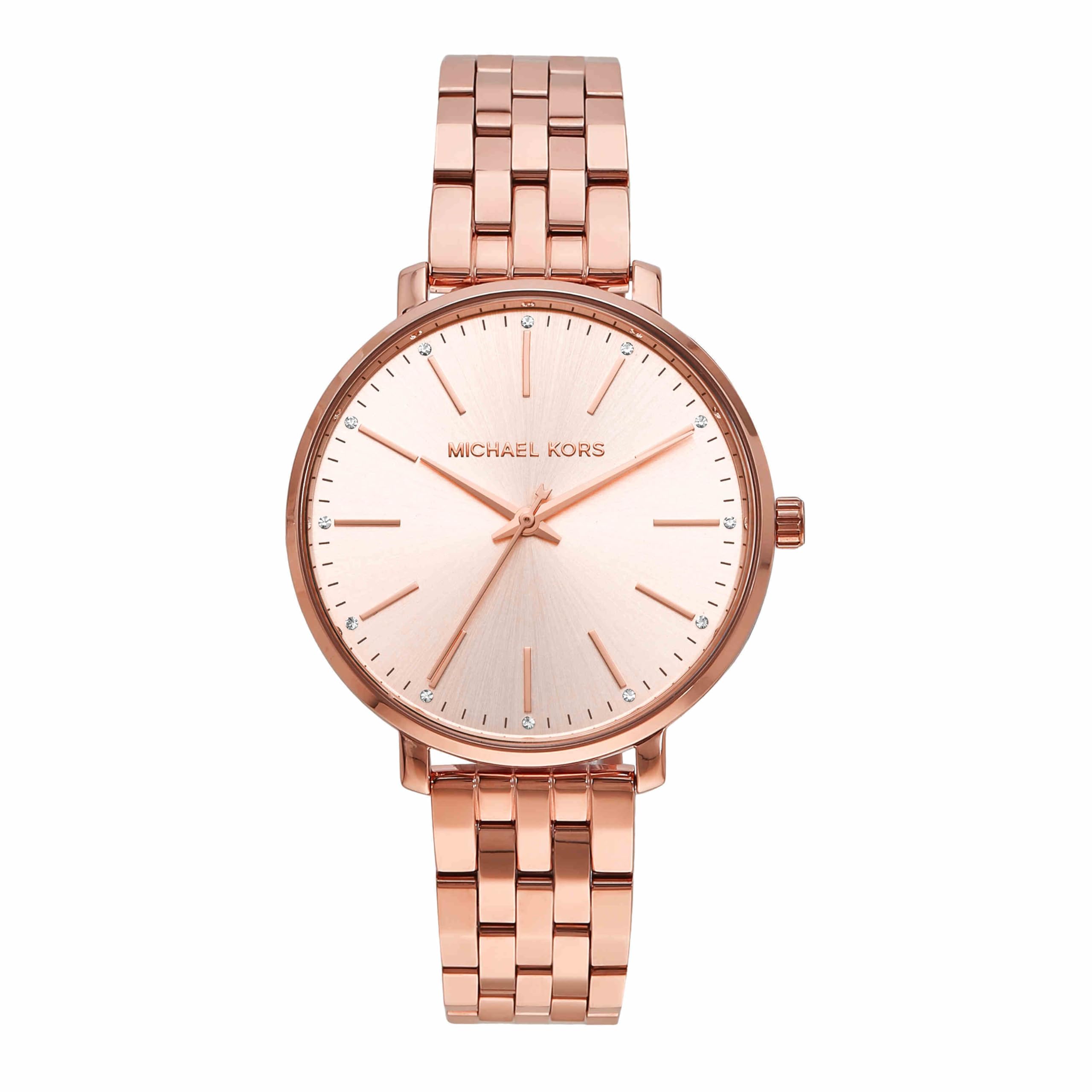 MICHAEL KORS OROLOGIO PYPER DONNA SOLO TEMPO ACCIAIO IP ROSE GOLD MK3897, rose g
