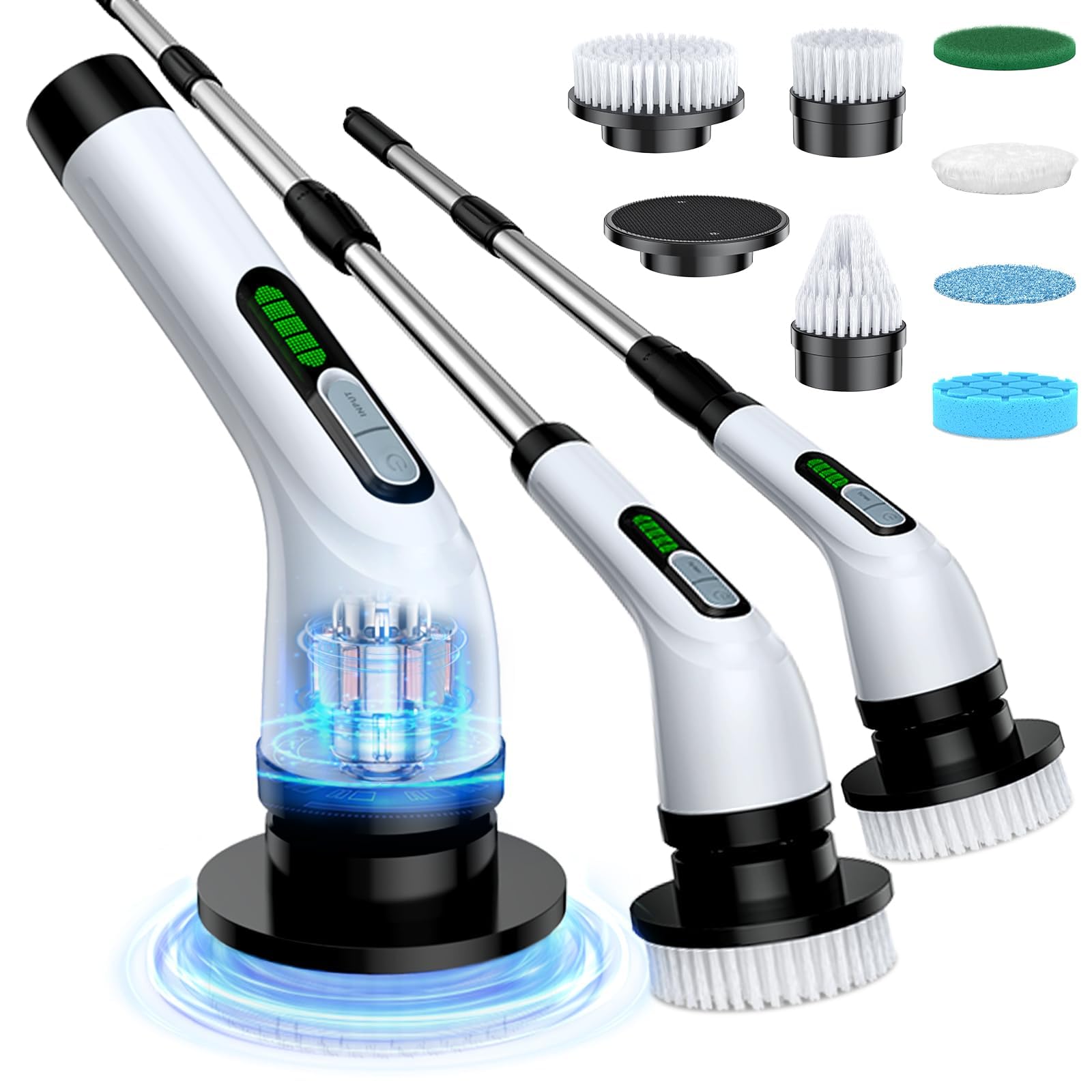 Highyes Electric Spin Scrubber, Powerful 2-Speed Cleaning Brush