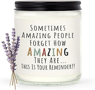 Craftique Gifts for Women, Birthday Gifts for Women- You're Amazing Candle | Christmas/Thank You/Inspirational Gift for Woman Her Friend Teacher Mom Girlfriend Sister Bestie, Stocking Stuffers, Lavender