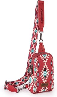 Wrangler Aztec Sling Bag Southwest Crossbody Bags Trendy Chest Bag