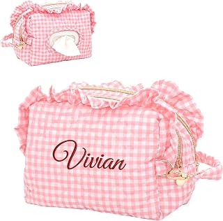 Personalized Quilted Wipes Holder, Custom Embroidered Name Diaper Clutch