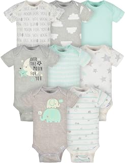 Gerber Baby Boys & Girls 8-Pack Short Sleeve Onesies Bodysuits