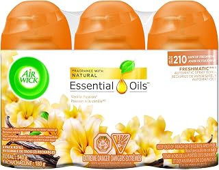 Airwick Freshmatic Air Freshener Refills, Vanilla Passion, Lasts upto 210 Days, (180g x3 Refills)