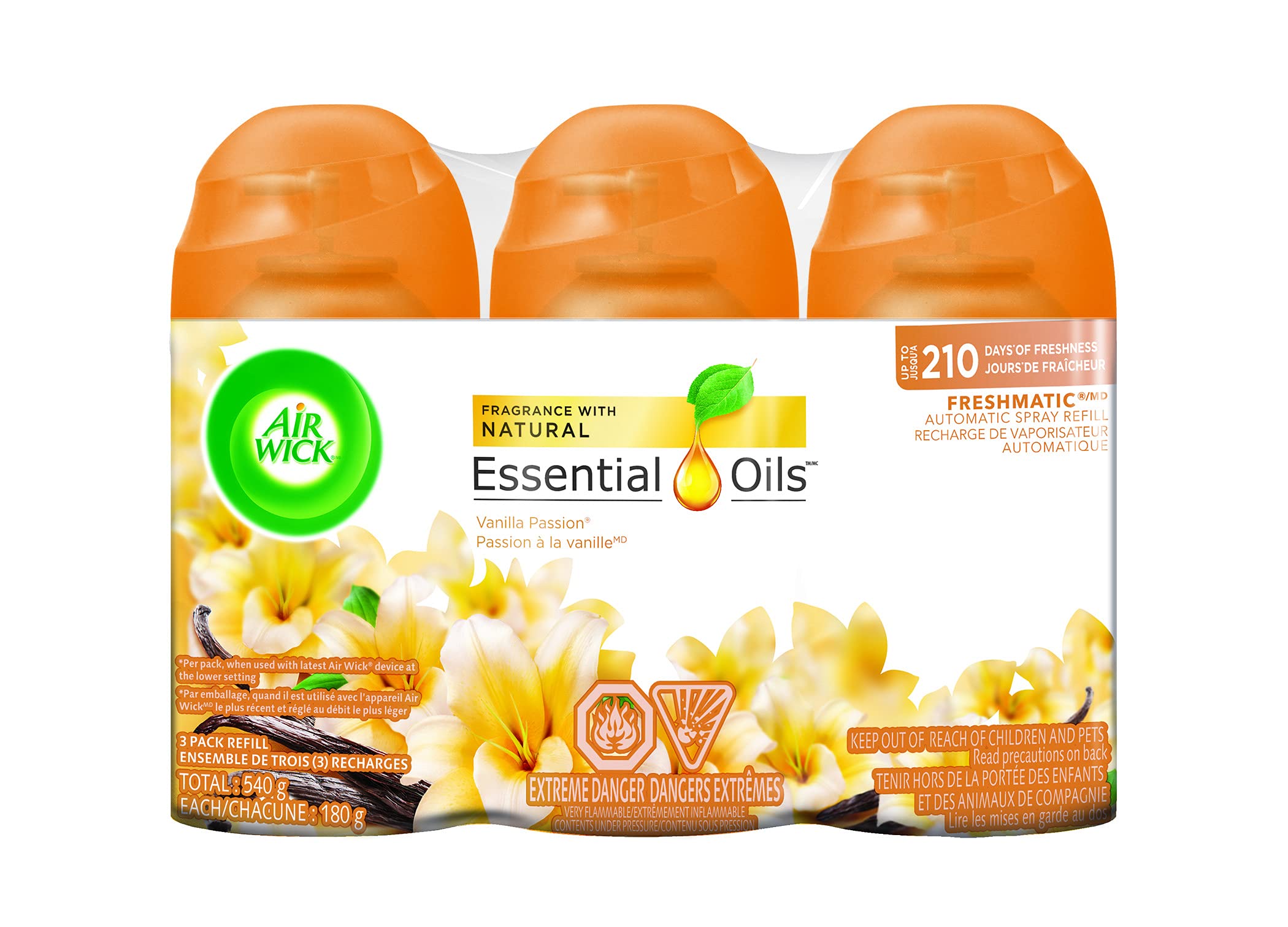 Airwick Freshmatic Air Freshener Refills, Vanilla Passion, Lasts upto 210 Days, 