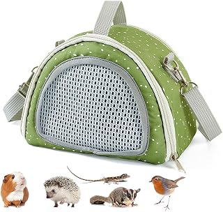 Hamster Carrier Bag, Oxford Portable Hamster Carrying Case - Multi-Purpose Bird Small Dog Cat Backpack, Lightweight Turtle Carrier Hangbag for Walking Sunbathing