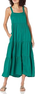Amazon Brand - Women's Brit Tiered Ankle Maxi Tent Dress by The Drop