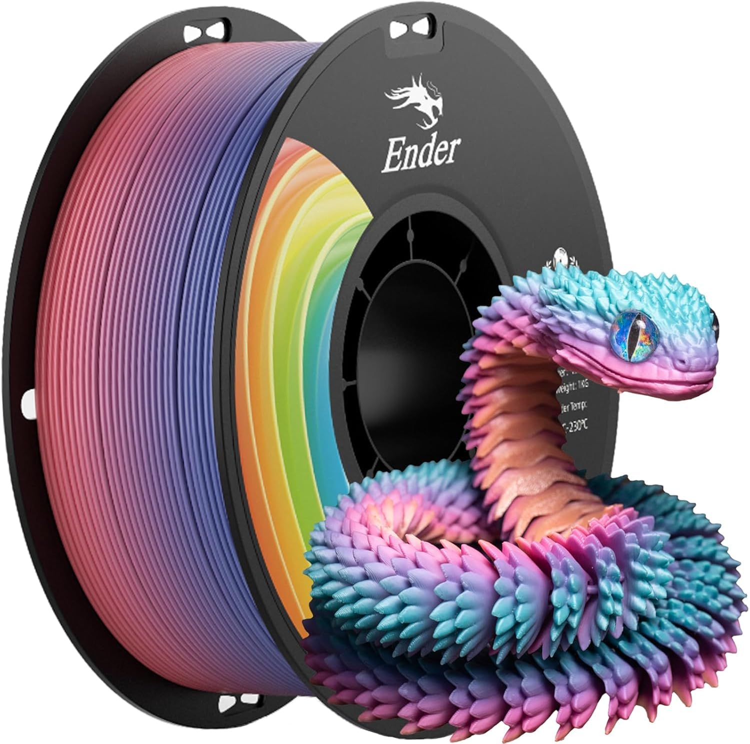 Creality 3D Printer Filament 1.75mm, Rainbow Upgrade PLA+ Filament Strong Toughn