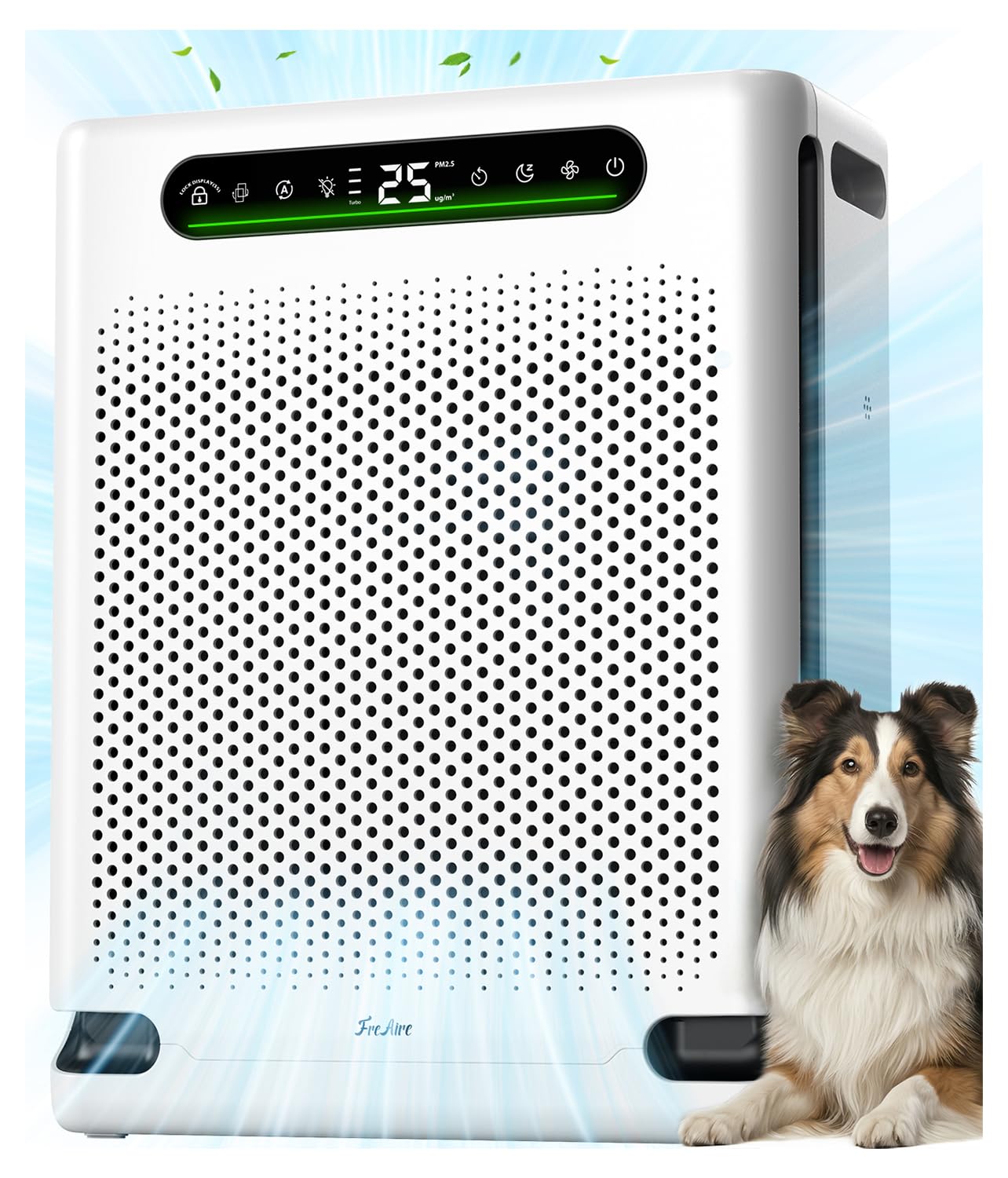 FreAire Air Purifiers for Home Large Room Up to 2600 Ft², HAP605 White | HEPA Ai