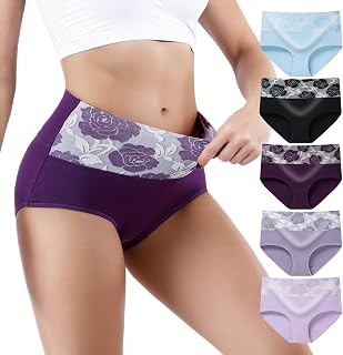 Honzadar, Women High Waist Underwear, Tummy Control Briefs, Postpartum Panties, Full Coverage (Normal and Plus Size)