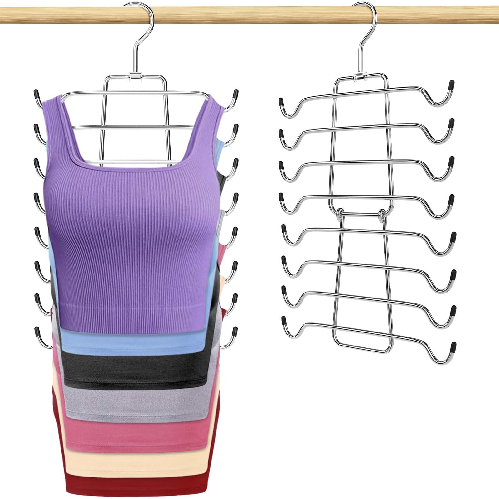PUPPYCUTE 2 Pack Tank Tops Hangers, Bra Hanger Space Saving Closet Organizer, Ap