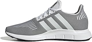 adidas Mens Swift Run 1.0 Lace Up Sneakers Shoes Casual - Beige, Grey/White/Black, 6.5