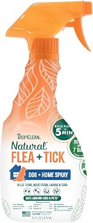 TropiClean Maximum Strength Flea Spray for Dogs and Home, 16oz | flea spray