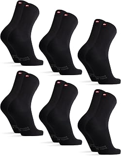 DANISH ENDURANCE Organic Cotton Socks, Smart Socks, 6-pack