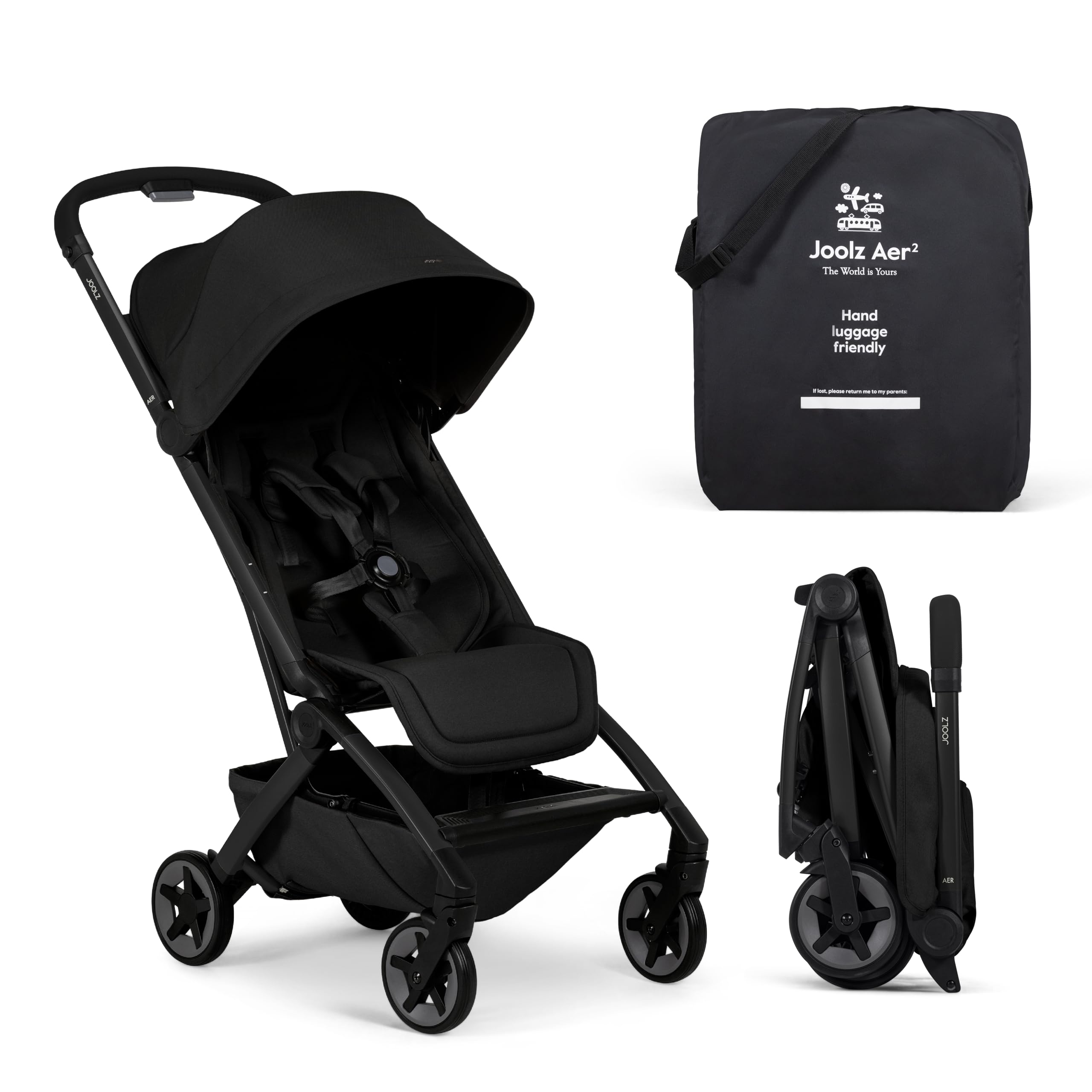 Joolz Aer2 Lightweight Travel Stroller for Baby &amp; Toddler – One-Hand Fold, C