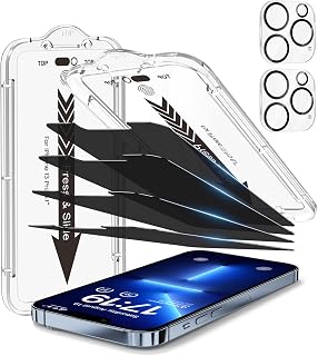 EZ-GLAZ-4+2 Pack for iPhone 13 Pro Privacy Screen Protector (6.1")