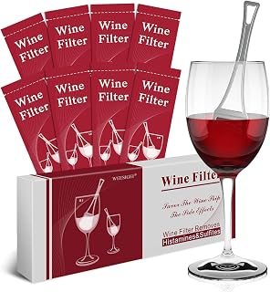 WEESIGEI Wine Filter Sulfite Purifier: Wine Filters Remover Histamines Sulfite - Reduce Headaches Alleviate & Sensitivities（pack of 8）