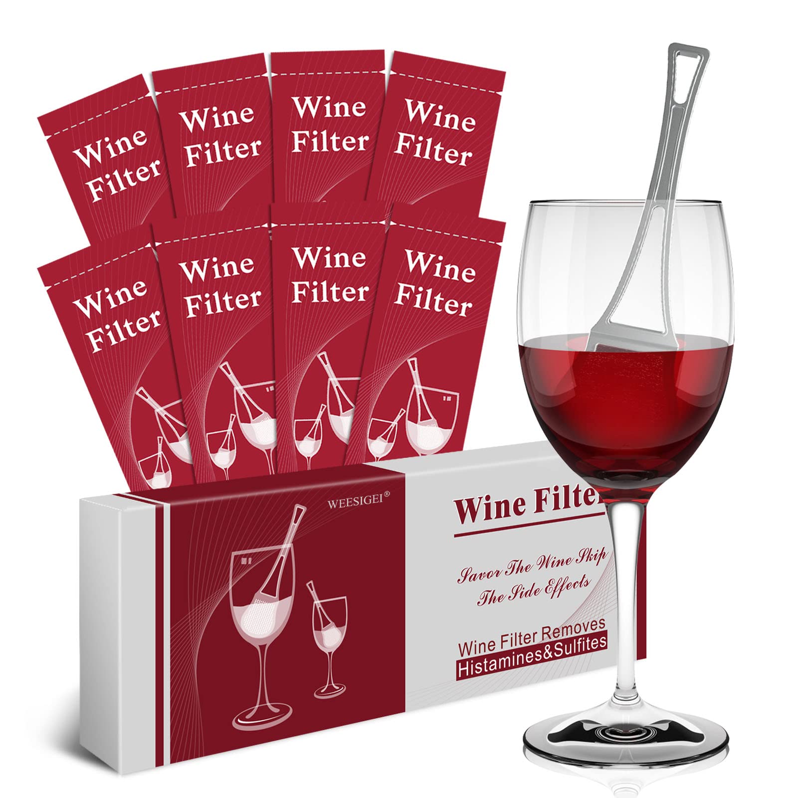 WEESIGEI Wine Filter Sulfite Purifier: Wine Filters Remover Histamines Sulfite -