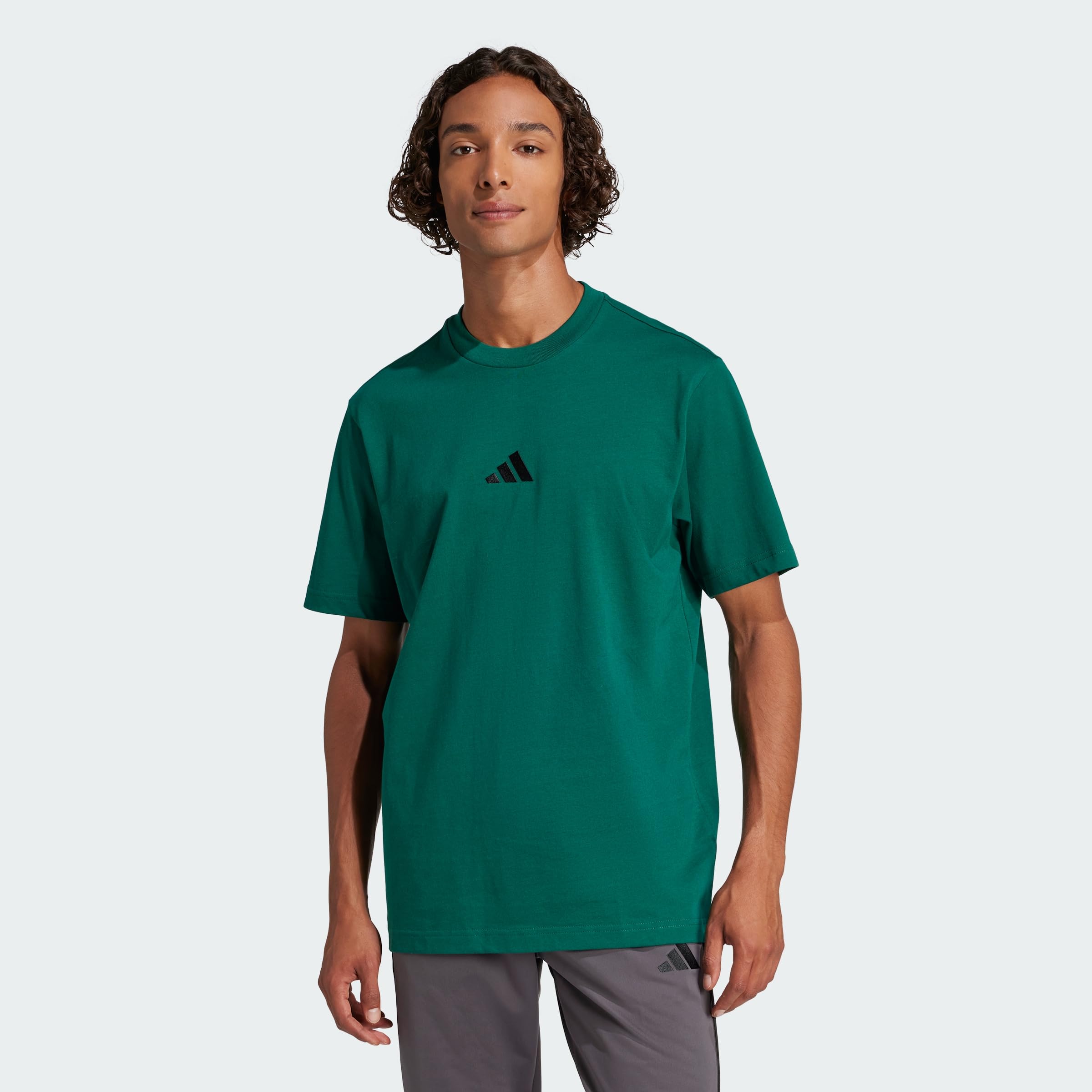 Adidas Men's Essentials Small Logo Single Jersey Tee