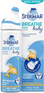 Sterimar Breathe Easy Baby Nasal Spray, Gentle Nasal Hygiene, 50ml | Cleanses Impurities, 100% Natural Sea Water, Free from Steroids and Preservatives, From Birth