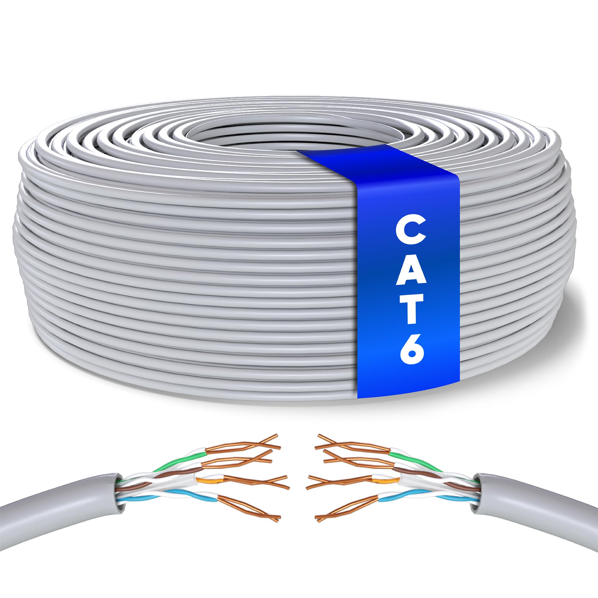 Mr. Tronic Cat 6 Ethernet Cable 150m Bulk Cabel, Cat 6 High Speed LAN Network Ca