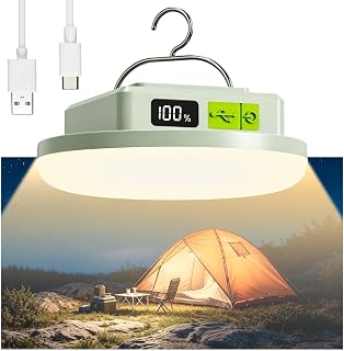 Tent Lights & Canopy Lights, Camping Lantern/Lamp, Rechargeable LED Camping Light, 4500LM 4 Modes Dimmable, 7200mAh Magnet Flashlight for Emergency & Power Outages, Battery Powered Outdoor Lights