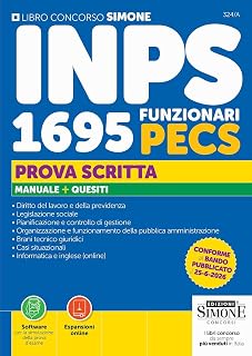 Concorso INPS 1695 funzionari PECS. Prova scritta. Manuale + Quesiti