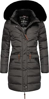 Navahoo Paula Women's Winter Coat, Warm Quilted Coat, Long, with Hood, XS-XXL