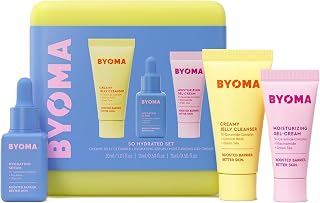 BYOMA So Hydrated Travel Size Gift Set - Skincare Minis (30ml, 15ml, 15ml) | Barrier Repair Kit Creamy Jelly Cleanser, Hydrating Face Serum & Ceramide Face Moisturiser for Dry Skin, Holiday Essentials