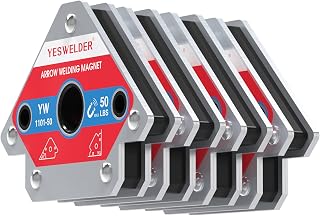 YESWELDER 4-Pc Welding Magnet Set, 50 lb Holding Power Welding Accessories | Magnetic Workpiece Positioning, Fit-Up Support, Metal Assembly, Shop Layout, Temporary Placement, Fabrication Tasks