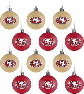 FOCO NFL Team Logo 12-Pack Ball Hanging Tree Holiday Ornament Set