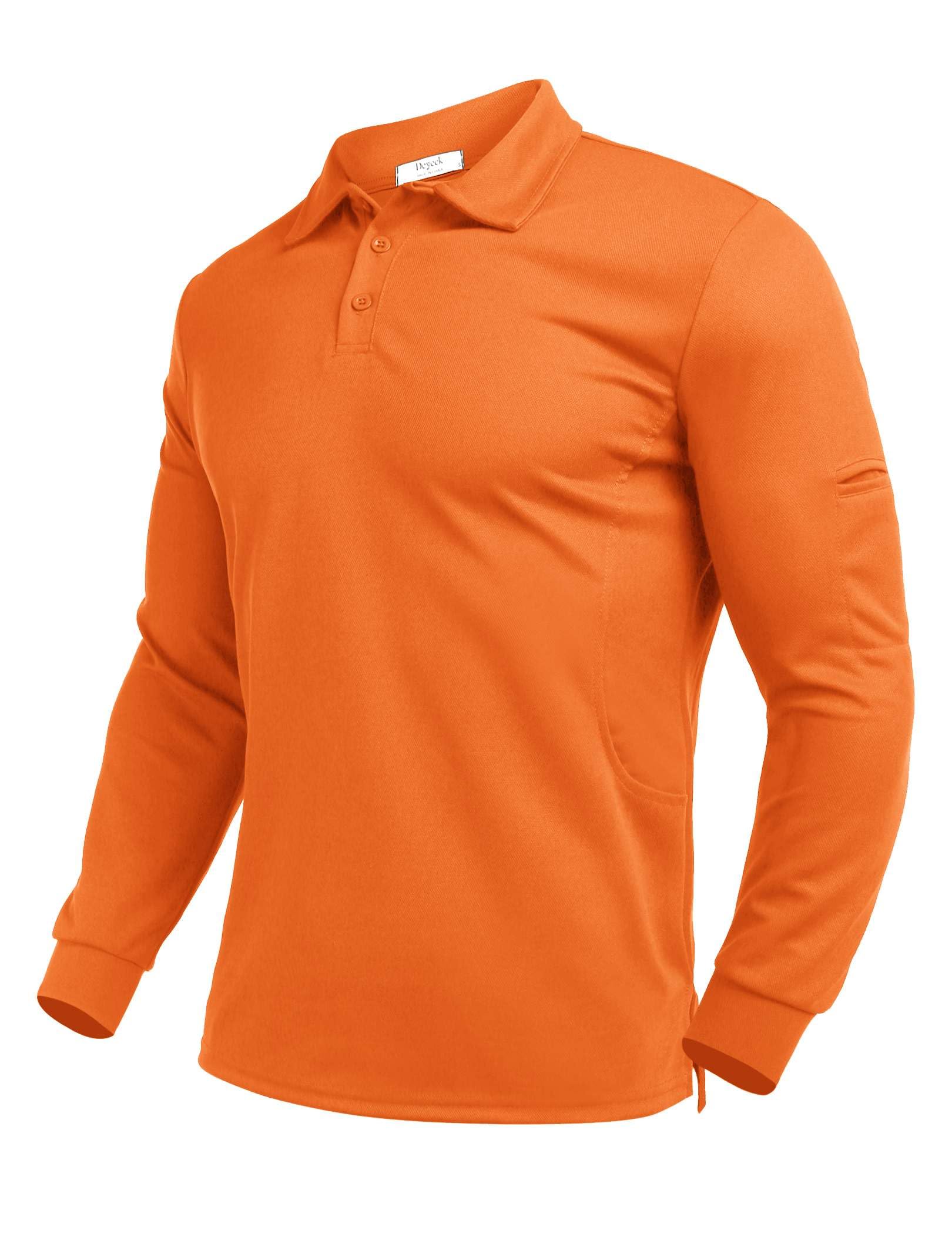 Deyeek Men's Polo Shirts Long Sleeve Golf Polo Shirts for Men Quick Dry UPF 50+ 