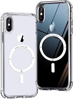 ONES iPhone X/XS Magnetic Case, Slim MagSafe Compatible with MagSafe Military Grade Drop Protection Anti-Yellowing Shockproof Protective Case for iPhone X/XS Retro
