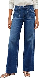 Cicy Bell Jeans da donna a gamba larga a vita alta, elasticizzati e dritti